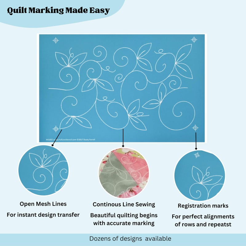Full Line Stencil Hancy Creations 45002 Whimsical Garden Full Line Stencils - Image 3